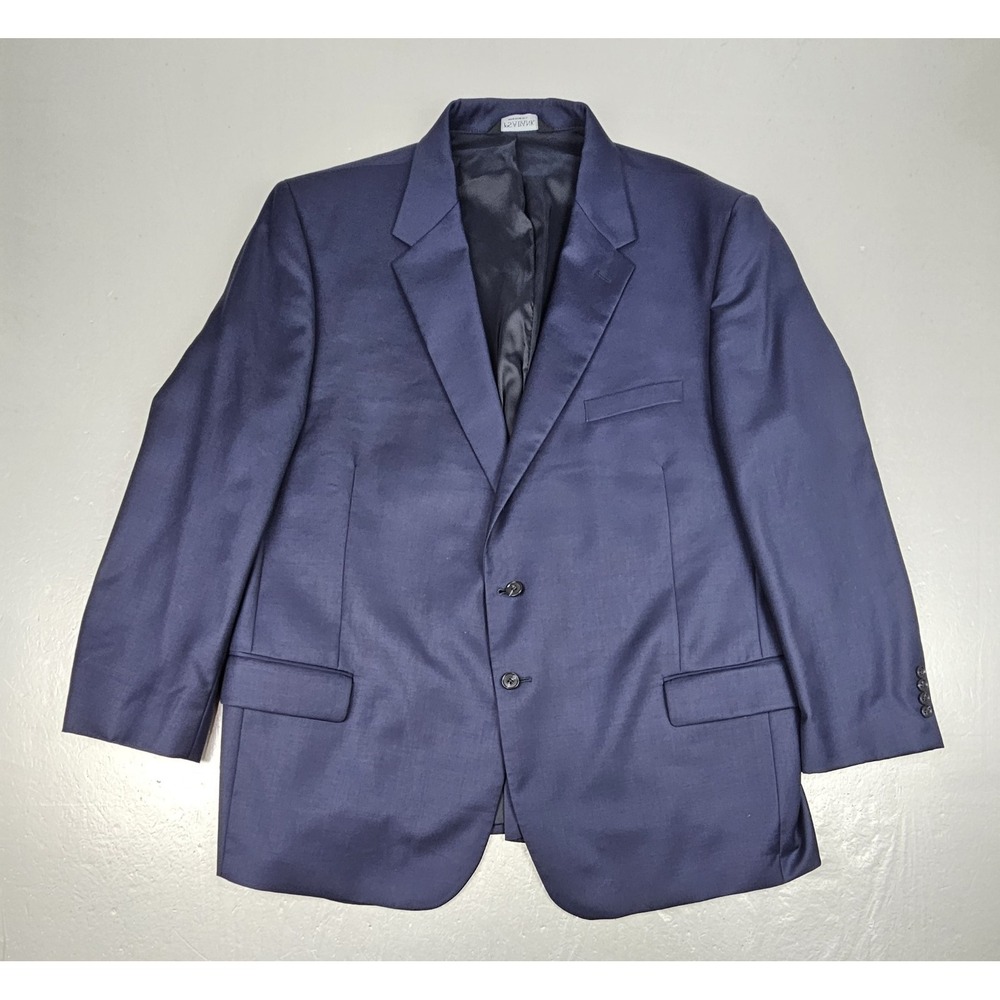 Jos A Bank Suit Jacket Mens 52R Navy Blue Regal Fit Wool Blazer Sport Coat